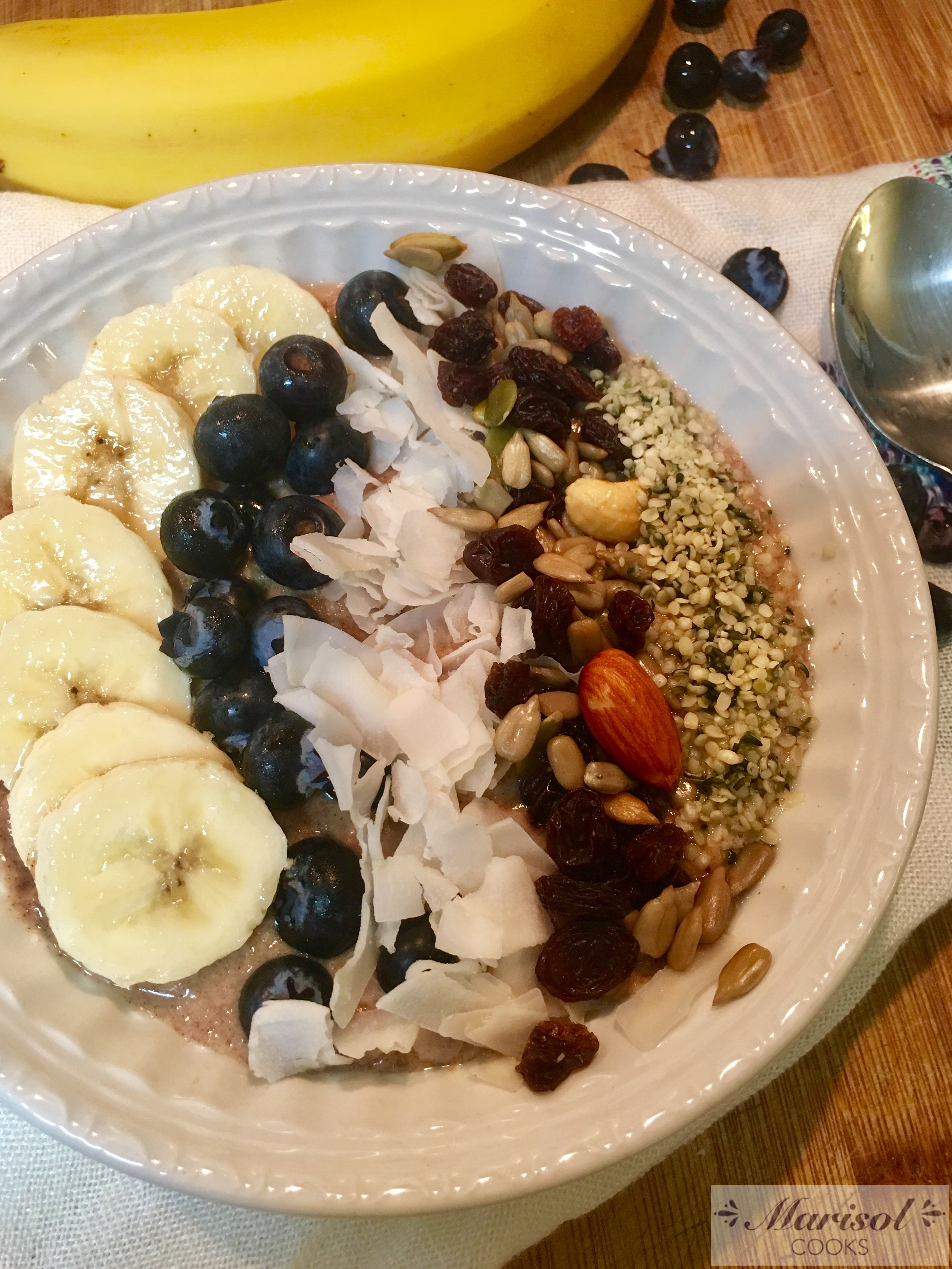 Warm Banana breakfast bowl.
