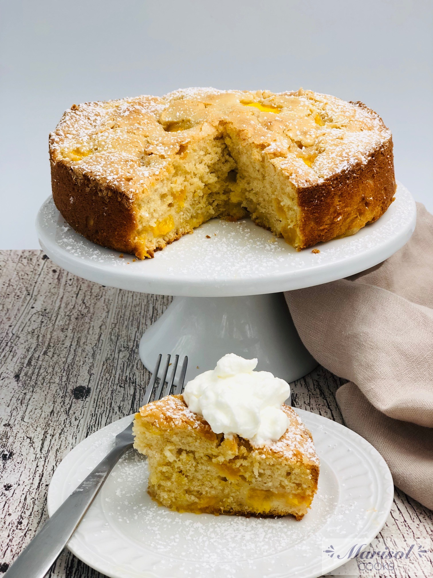 French Peach Cake