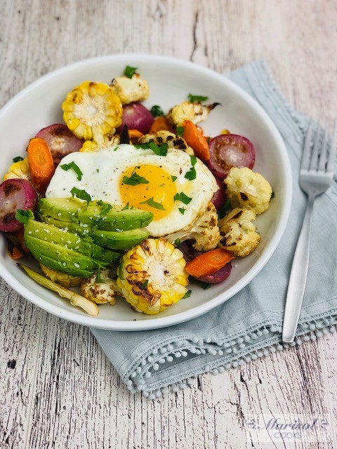 Roasted Veggies Breakfast Bowl