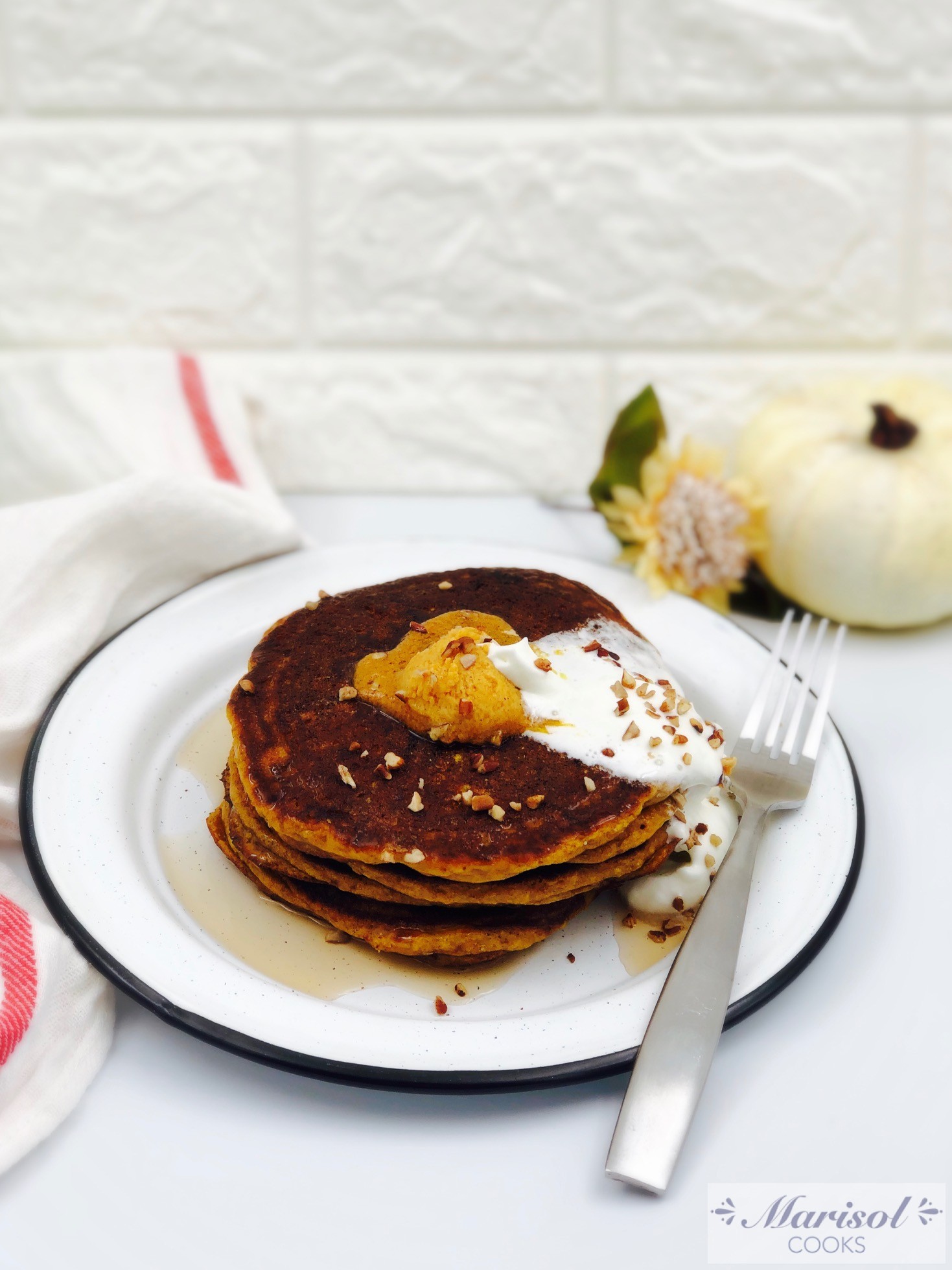 Pumpkin Pecan Pancakes (Gluten free)