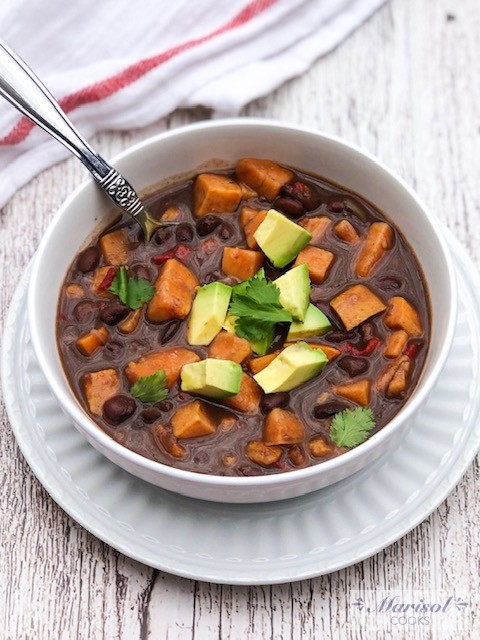 Sweet potato and Black bean chili