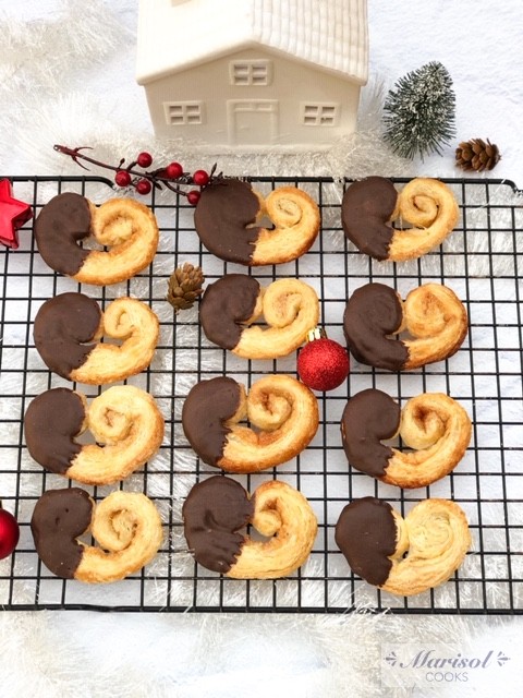 Orejitas con Chocolate (Chocolate Palmiers)