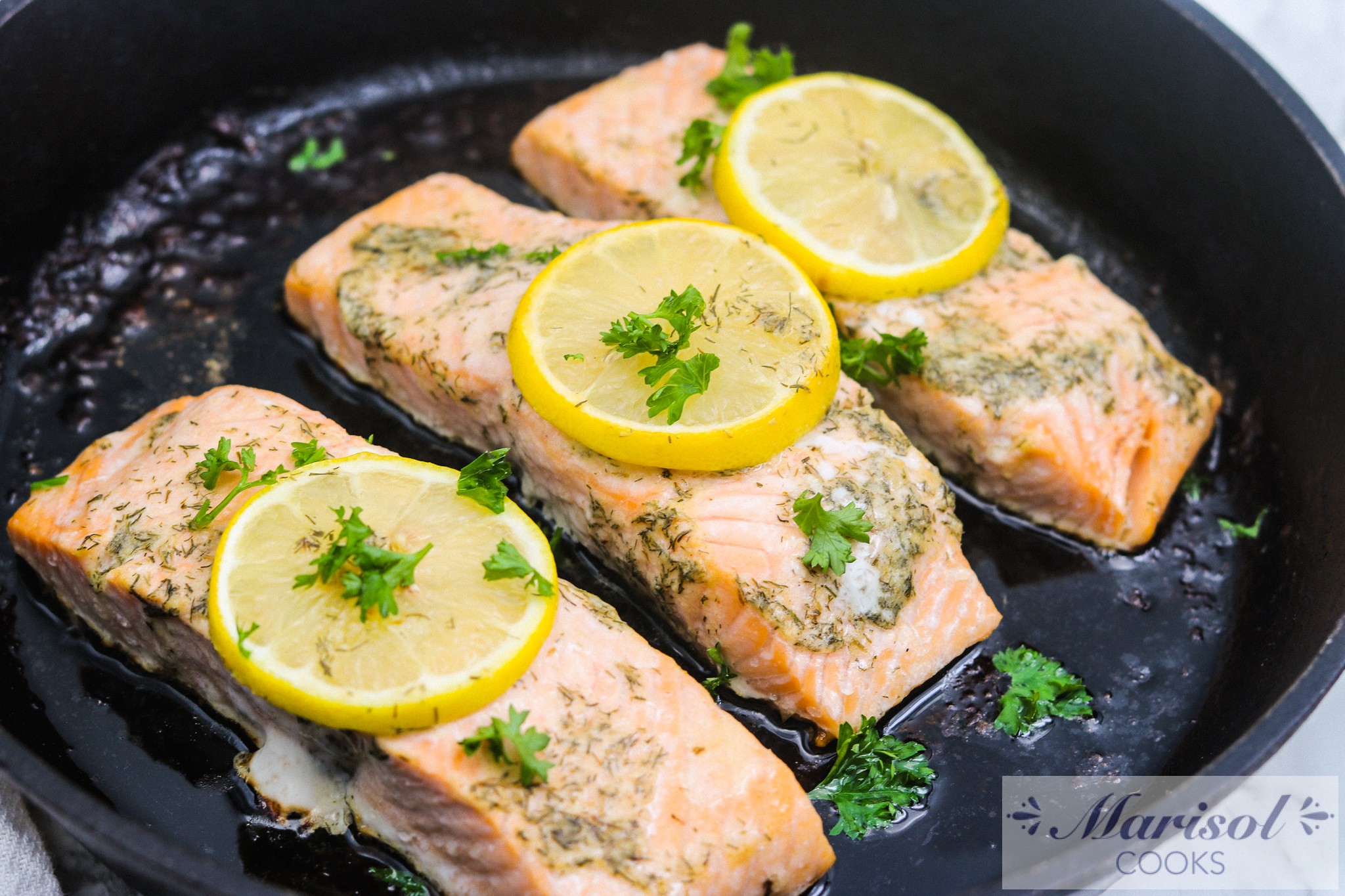 Lemon Butter Baked Salmon