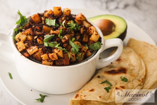 Vegan Chorizo and Poatoes