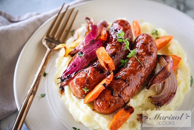 Roasted Sausage and Mashed Potatoes