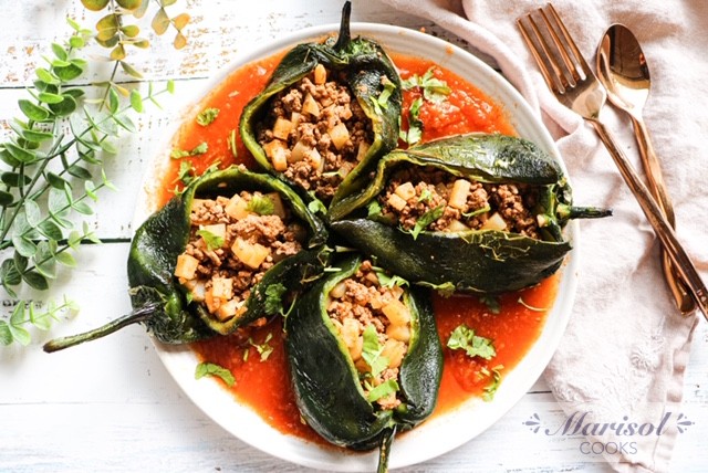 Picadillo Chiles Rellenos/ Paleo & Whole30