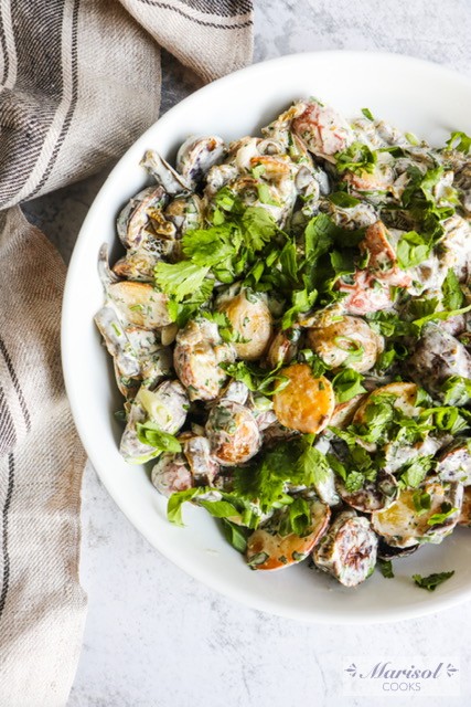 Roasted Potato and Poblano Salad
