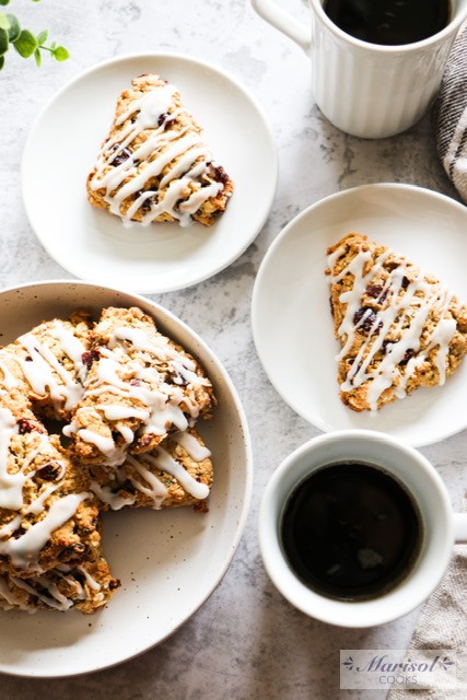 Orange and Cranberry Oatmeal Scones