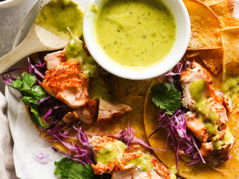 Chili Lime Salmon Tacos