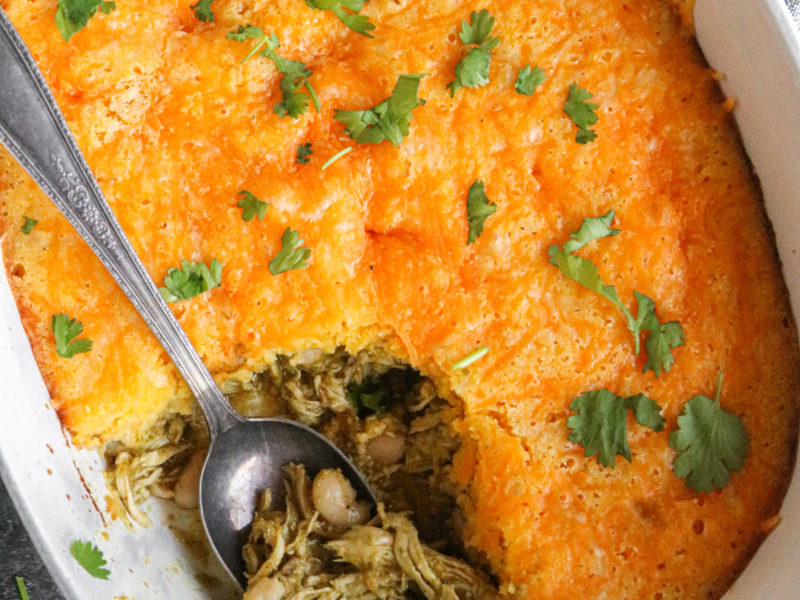 Green Chicken Tamale Pie