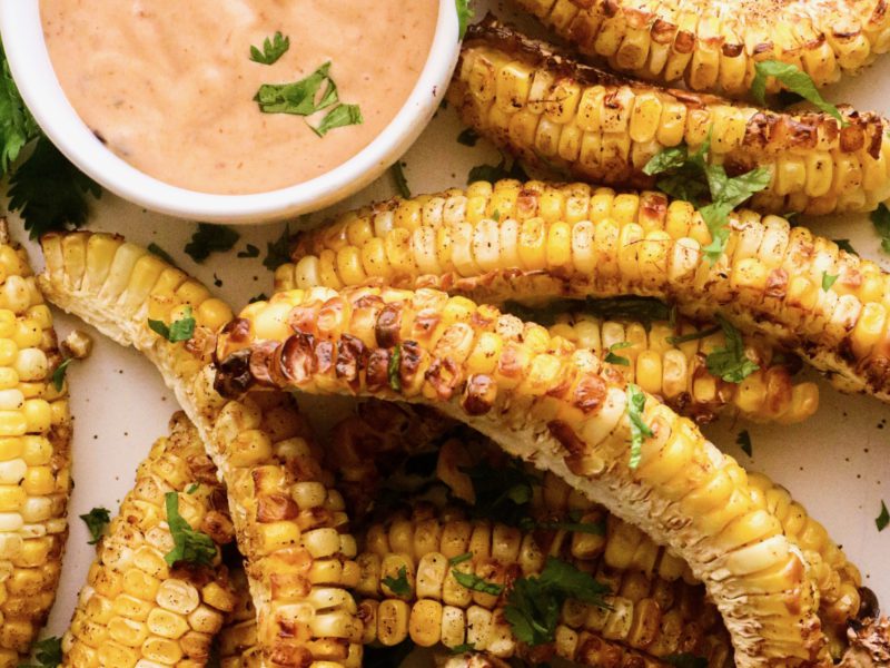 Spicy Corn Ribs with Chipotle Dip