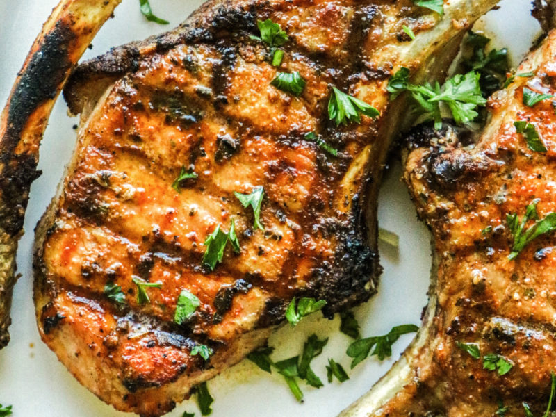 Grilled Pork Tomahawks